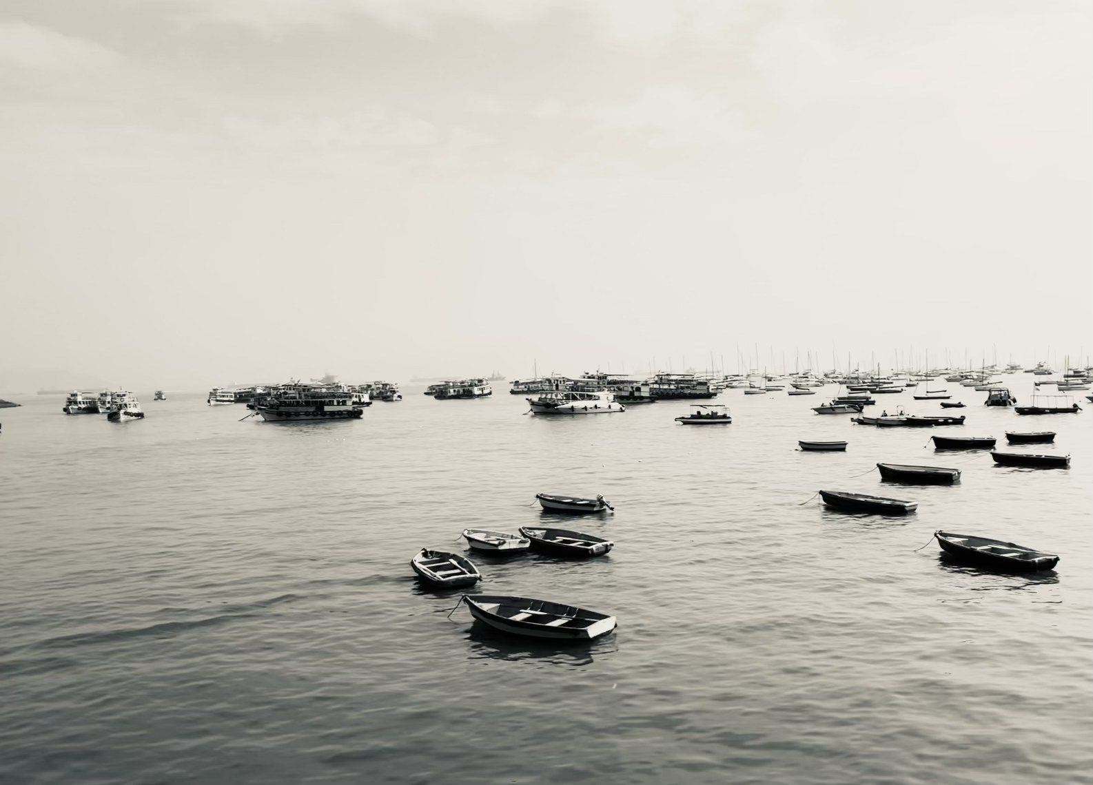 Boats resting on calm water
