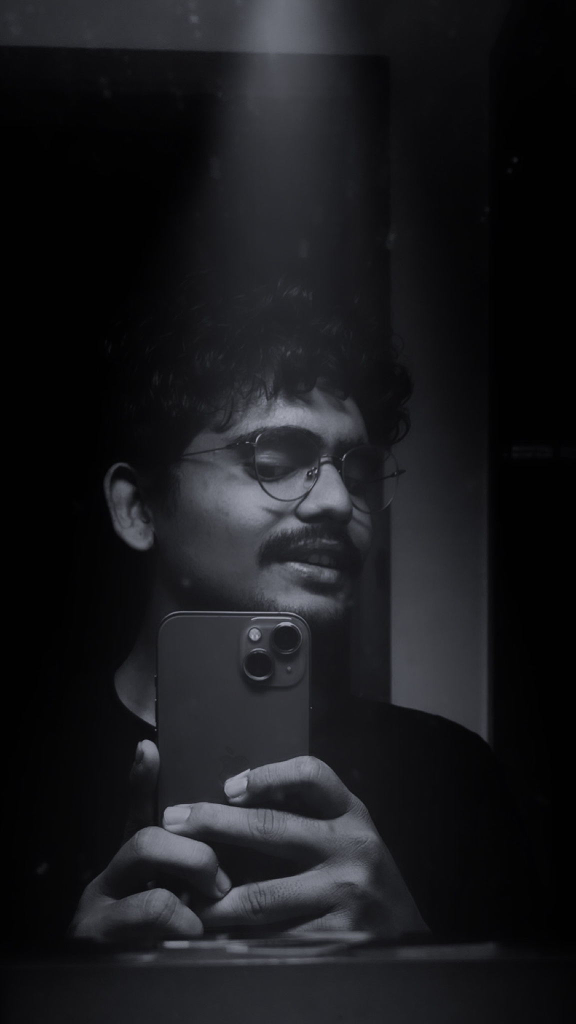 Monochrome self portrait by Swaraj Dhage
